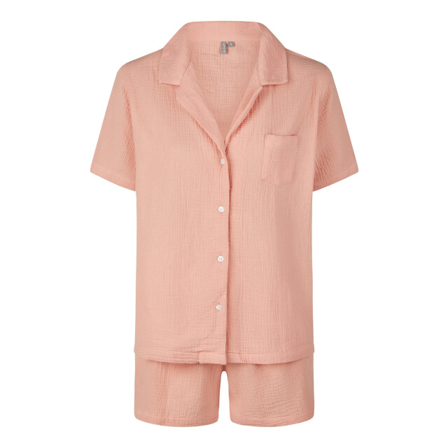By Louise Dames korte pyjama set mousseline shortama BL-5001-02-Roze large