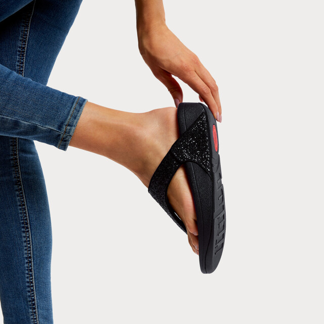 FitFlop Fitflop™ lulu glitter toe-thongs pu navy FitFlop™ Lulu Glitter Toe-Thongs PU Navy large