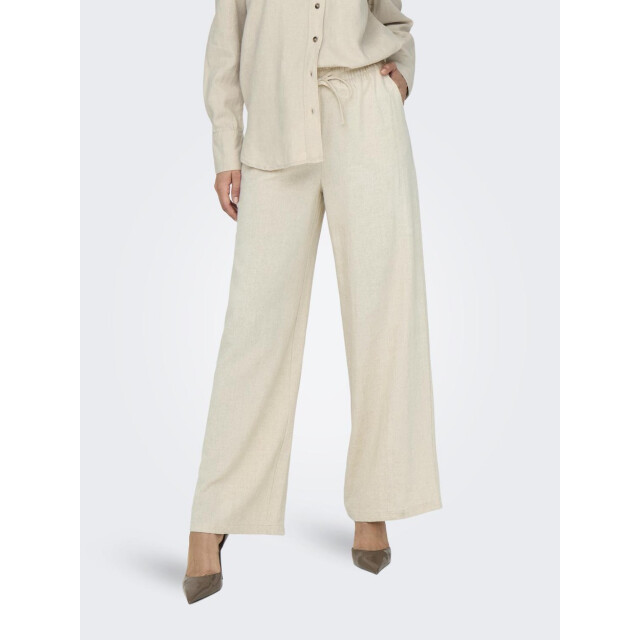 Jacqueline de Yong Jdysay linen hw wide pant wvn noos zand 4109.04.0110 large