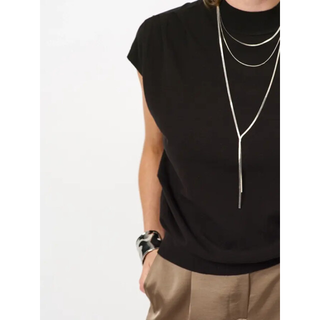 Dante 6 D6 oska pleated knitted top D6 Oska Pleated Knitted Top/9000 Raven large