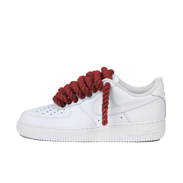Nike Air force 1 low rope laces burgundy custom 315122-137 large
