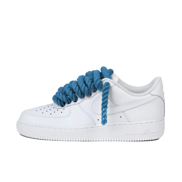 Nike Air force 1 low rope laces blue custom 315122-139 large