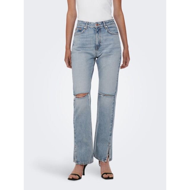 Only Onlbillie ex hw straight slit jns d blue denim 4103.35.0073 large