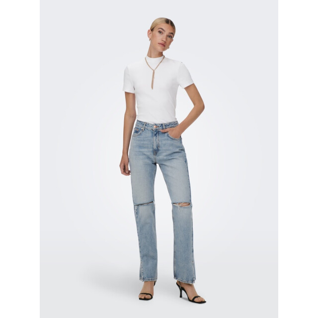 Only Onlbillie ex hw straight slit jns d blue denim 4103.35.0073 large