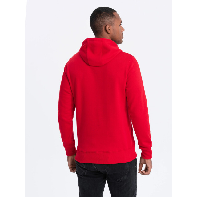 Ombre heren hoodie rood brick basic 9253-B979 large