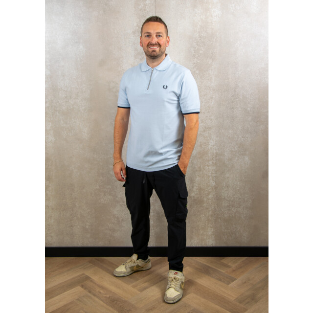 Fred Perry Crepe pique zip neck shirt 110.30.0640 large