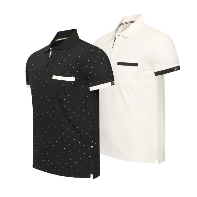 Cappuccino Italia Todi 2-pack polo CAP-TODI-BLK-S large