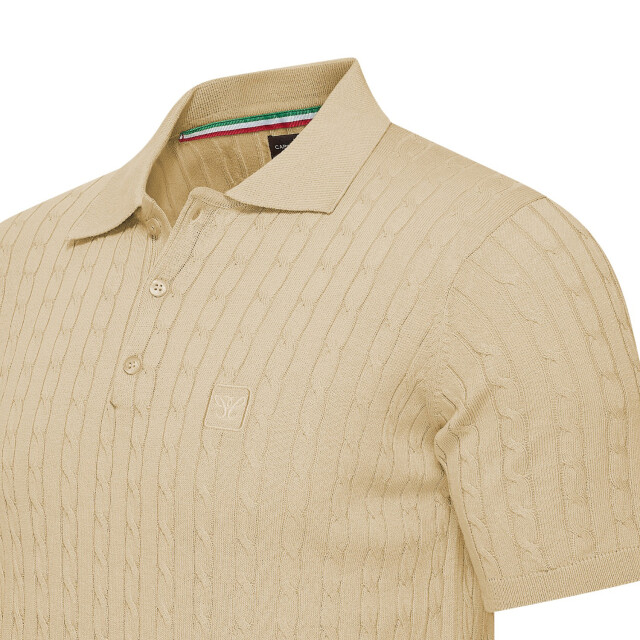 Cappuccino Italia Caorle cable knit polo CAP-CAORLE-SAN-L large