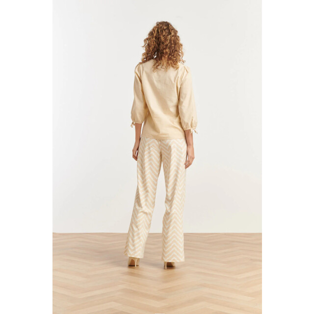 Smashed Lemon 25234 wide leg travel broek met zigzag print | 8720331344056 large