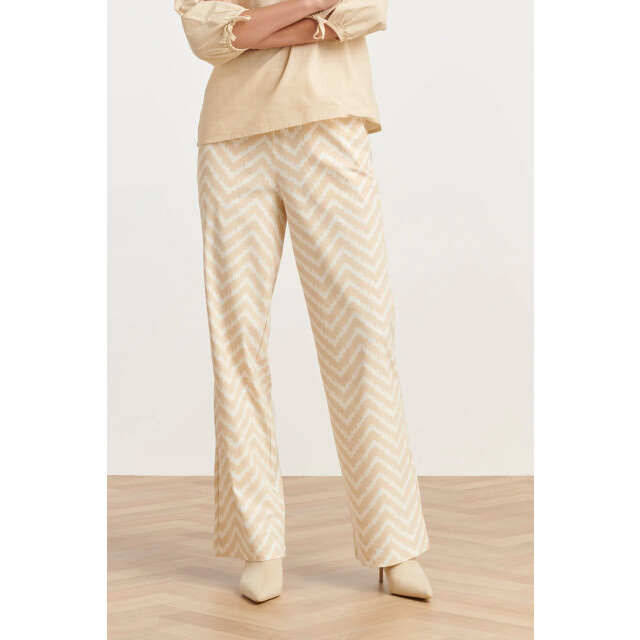 Smashed Lemon 25234 wide leg travel broek met zigzag print | 8720331344056 large