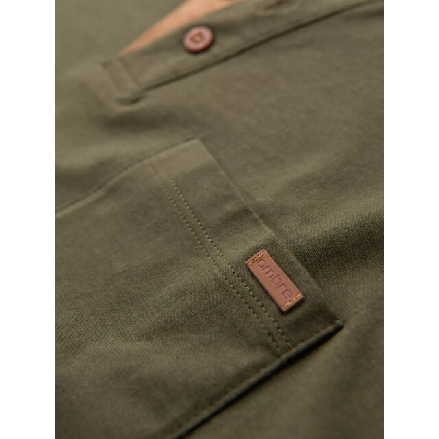 Ombre Italian style poloshirt heren suéde donker italianstyle OM-0206 large