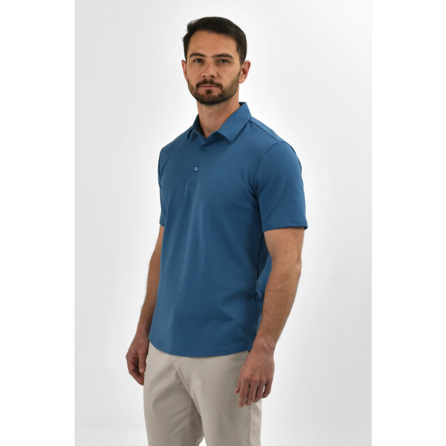 Vercate Strijkvrij poloshirt royal blue PC-PS-SS-BL-3 large