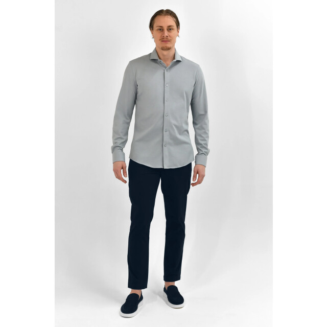 Vercate Strijkvrij overhemd japanese knitted licht VC-JPKD-SF-GRY large
