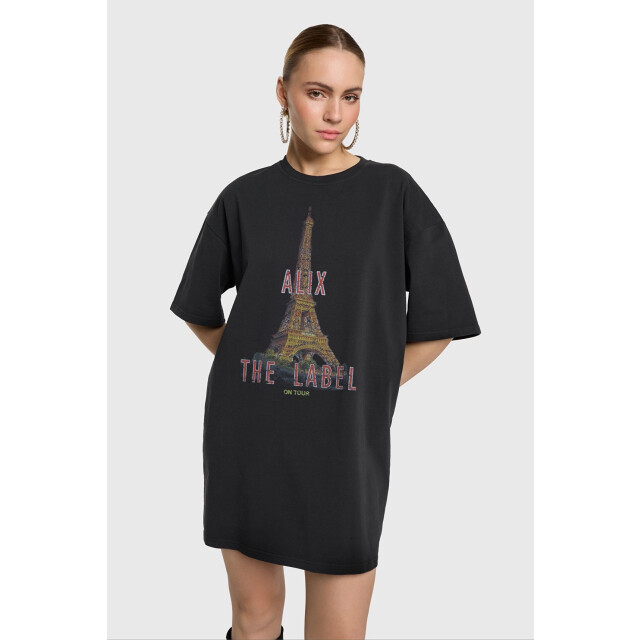 Alix The Label Paris t-shirt dress antraciet 4409.85.0004 large