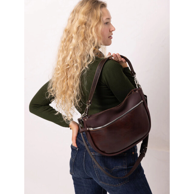 Toks Visoks Stella leather handbag brown & cognac toks-visoks-stella-brown-cognac large
