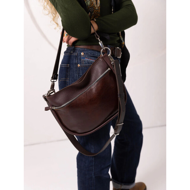 Toks Visoks Stella leather handbag brown & cognac toks-visoks-stella-brown-cognac large