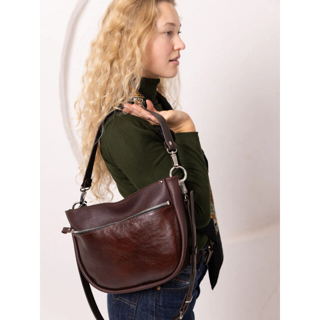 Toks Visoks Stella leather handbag brown & cognac toks-visoks-stella-brown-cognac large