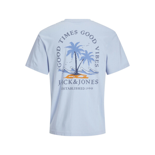 Jack & Jones Heren t-shirt jjsummer ronde hals 12269372-Chambray Blue large