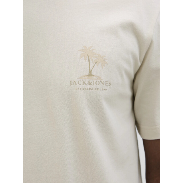 Jack & Jones Heren t-shirt jjsummer ronde hals 12269372-Moonbeam large
