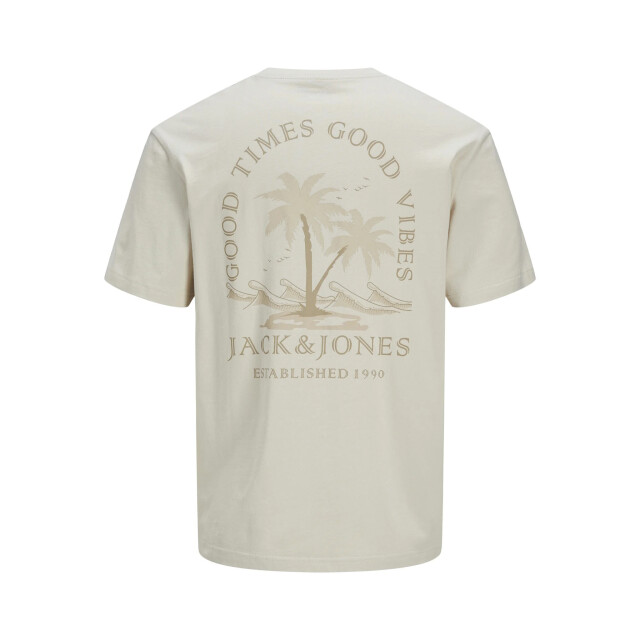 Jack & Jones Heren t-shirt jjsummer ronde hals 12269372-Moonbeam large