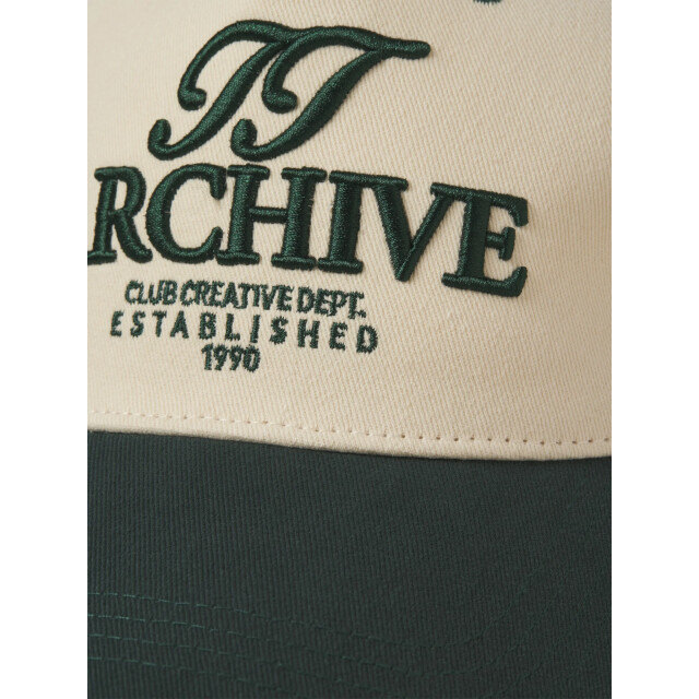 Jack & Jones Heren baseball cap jacframe pet crèmewit/groen 12276292 large
