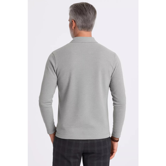 Ombre Poloshirt heren longsleeve - delio OM-0114-3 large