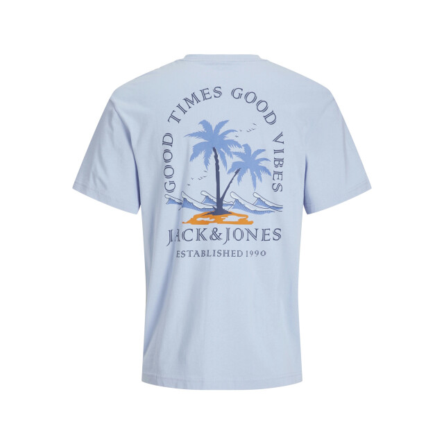 Jack & Jones Heren t-shirt jjsummer ronde hals 12269372-Chambray Blue large