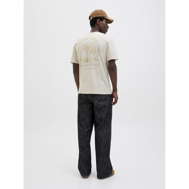 Jack & Jones Heren t-shirt jjsummer ronde hals 12269372-Moonbeam large