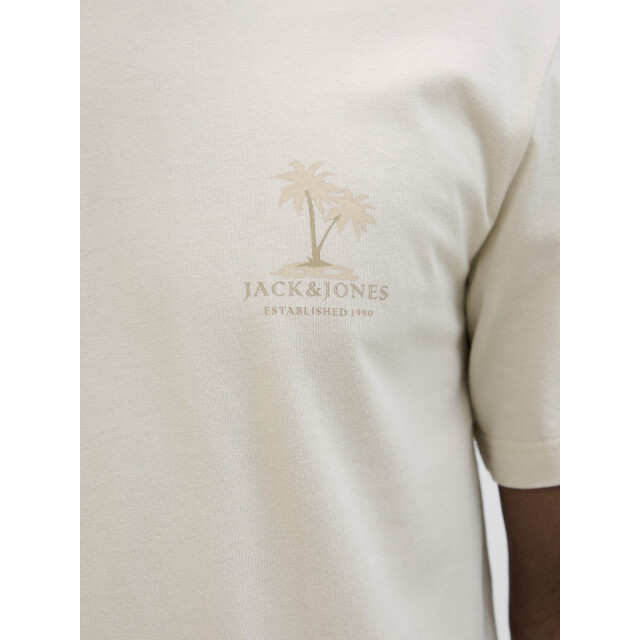 Jack & Jones Heren t-shirt jjsummer ronde hals 12269372-Moonbeam large
