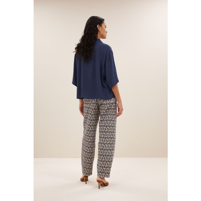 By-Bar Amsterdam Owen viscose blouse winter blue 25512046-1614 large
