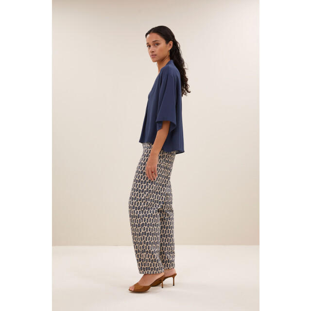 By-Bar Amsterdam Owen viscose blouse winter blue 25512046-1614 large