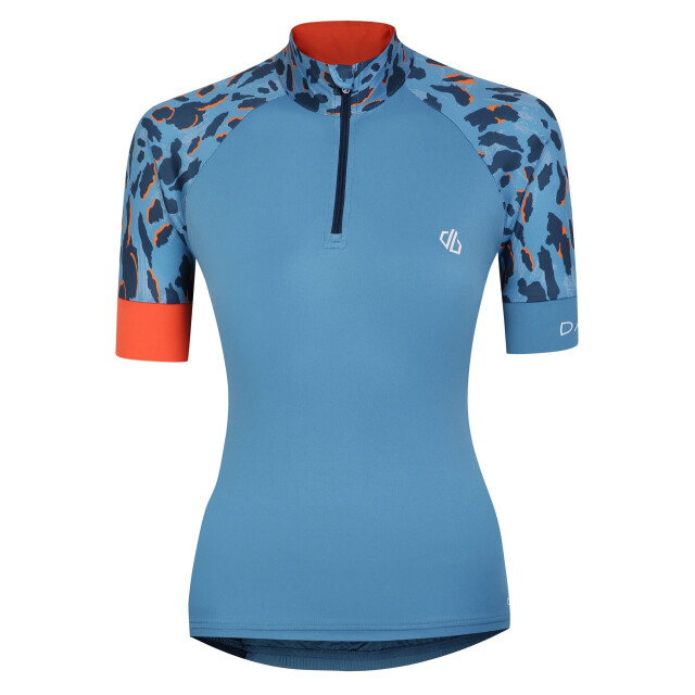 Dare2b Dames follow through fietstrui met luipaardprint UTRG8673_niagarablue large