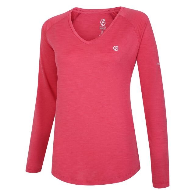 Dare2b Dames discern t-shirt met lange mouwen UTRG5037_sorbetpink large