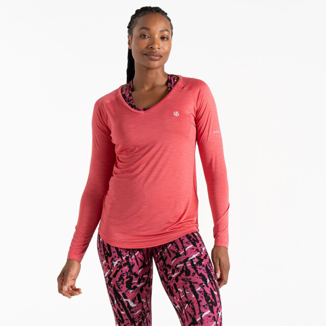 Dare2b Dames discern t-shirt met lange mouwen UTRG5037_sorbetpink large