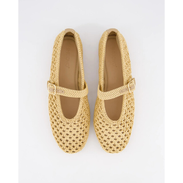 Gibaldi Dames raffia ballerina YTA041-Natural large