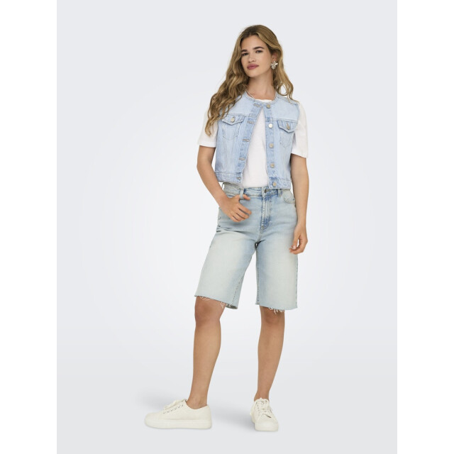 Only Onlfeliz dnm waistcoat round collar tai blue denim 4250.35.0007 large