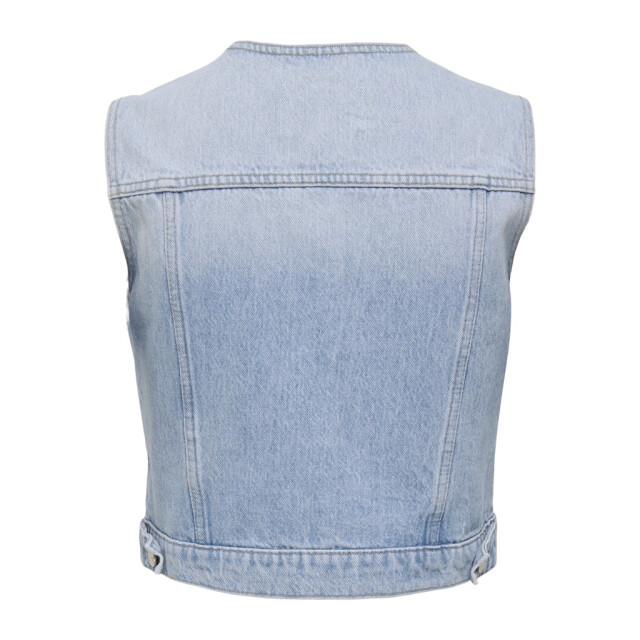 Only Onlfeliz dnm waistcoat round collar tai blue denim 4250.35.0007 large
