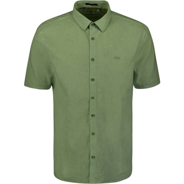 No Excess Shirt short sleeve 2 coloured melan green 27480217-050 large