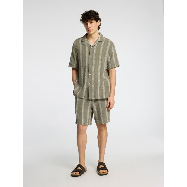 Selected Sal relax fit overhemd vetiver 16089552-VET-M large
