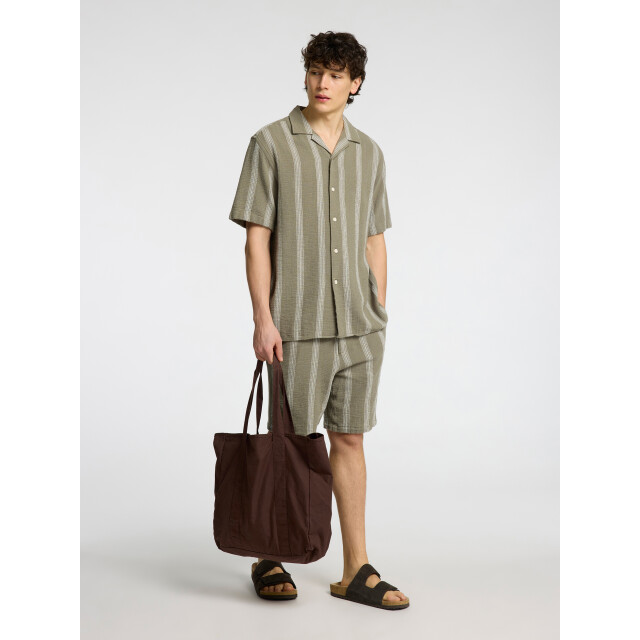 Selected Sal relax fit overhemd vetiver 16089552-VET-M large
