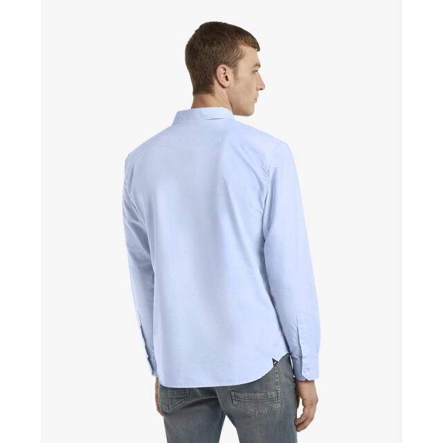 Denham Overhemden rich reg shirt co blauw 55005648 large