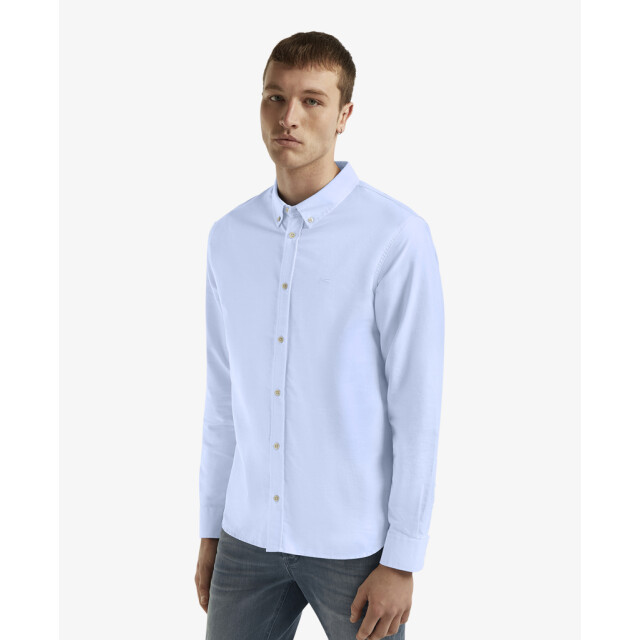 Denham Overhemden rich reg shirt co blauw 55005648 large