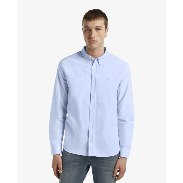 Denham Overhemden rich reg shirt co blauw 55005648 large