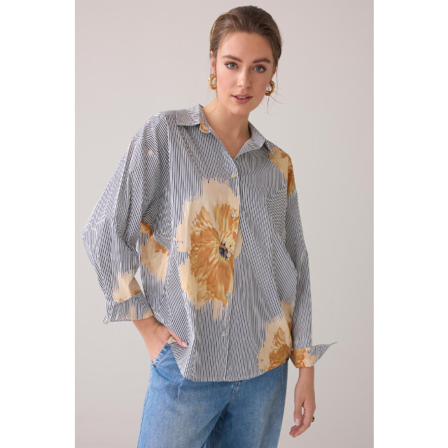 Summum 2s3239-12168 blouse flowers and stripes 4059270050 large