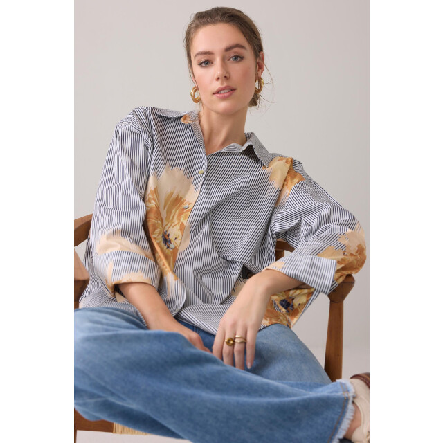 Summum 2s3239-12168 blouse flowers and stripes 4059270050 large