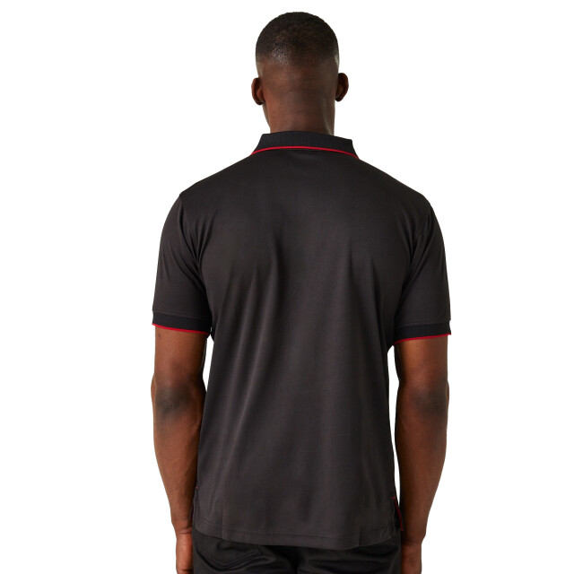 Regatta Heren navigate poloshirt met korte mouwen UTRG10810_blackclassicred large