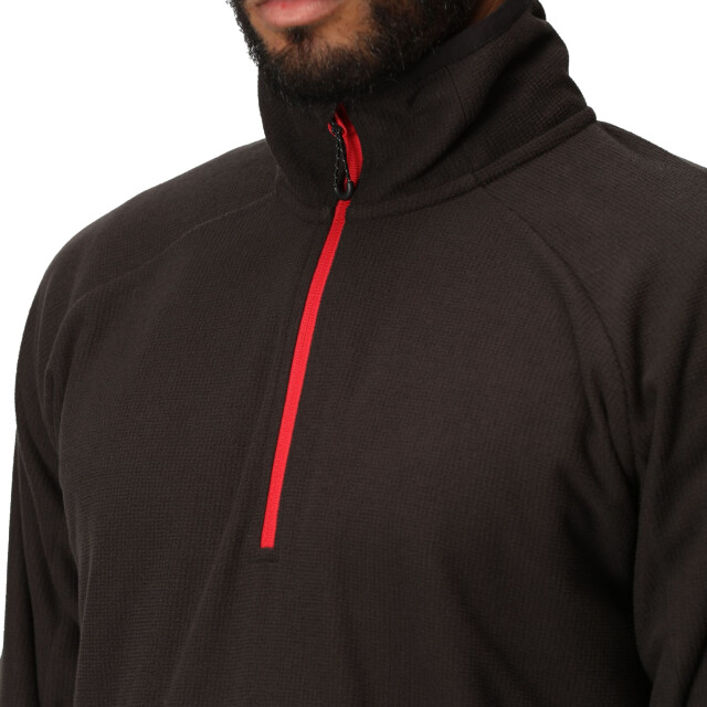 Regatta Heren navigate half zip fleecejack UTRG9760_blackclassicred large