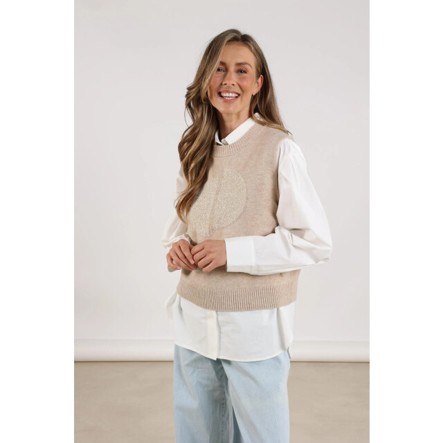 Nukus Nkf07000 9 intarsia spencer sand NKF07000  9 large