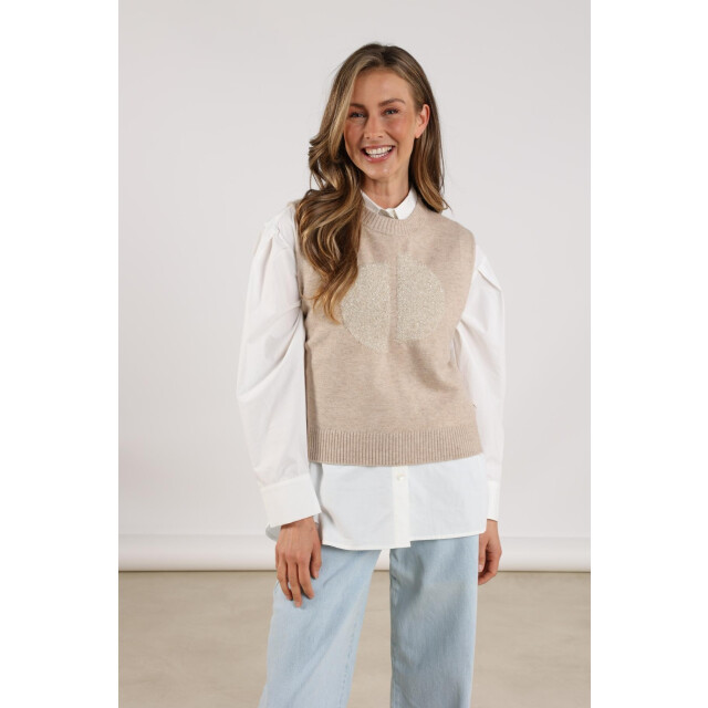 Nukus Nkf07000 9 intarsia spencer sand NKF07000  9 large