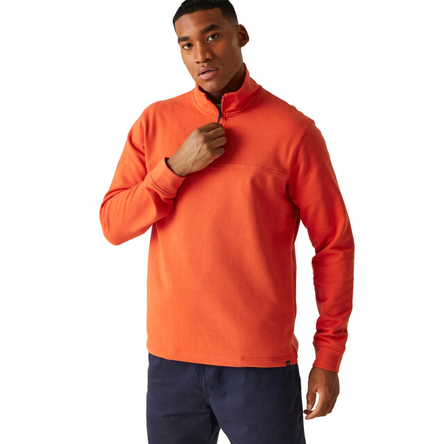 Regatta Heren agilno half zip fleece top UTRG10682_rustyorange large
